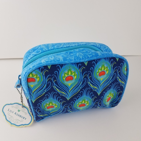 Santa Barbara Lily Ashbury Plume Cosmetic Bag Case - Picture 1 of 8